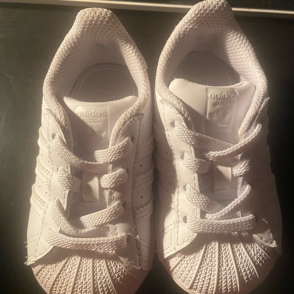 Adidas Toddler All-White Sneakers